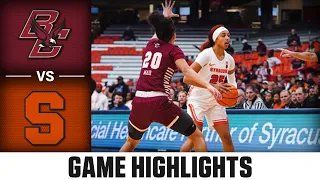 Boston College vs. Syracuse Women's Basketball Highlights (2022-23)