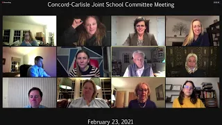 Concord-Carlisle Joint School Committee and Concord School Committee - February 23, 2021