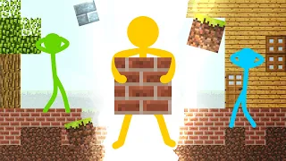 Stickman vs. Minecraft Animation - Brick Block