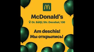 Deschiderea McDonald's în orașul Bălți !
