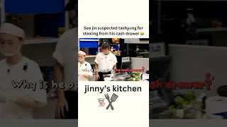 Taehyung cutest reaction when Seo Jin suspected him for stealing tips | Jinny’s Kitchen 👨🏻‍🍳 #yt