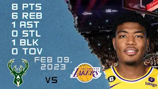 Rui Hachimura NBA LAKERS vs BUCKS REGULAR SEASON Highlights - 09-02-2023