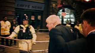 Protesters target Boris at conference