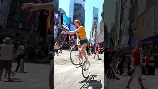 #Timesquare has never seen this 😳 next level #wheelie 😳 #shorts