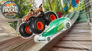 Hot Wheels Monster Trucks Race Against Cars 🤯 💥 - Monster Truck Videos for Kids | Hot Wheels