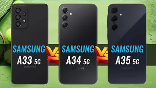 Samsung A35 5G Vs Samsung A34 5G Vs Samsung a33 5G