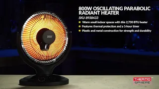 8938433 Thermosphere 800W Oscillating Parabolic Radiant Heater