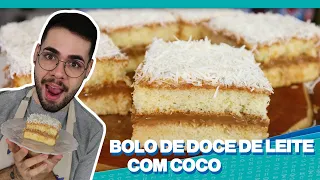 BOLO GELADO DE DOCE DE LEITE COM COCO | SUPER MOLHADINHO E DELICIOSO