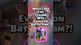 3 Crown With Evolution Battle Ram? #clashroyale #shorts