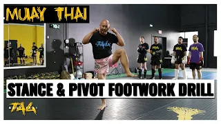 Muay Thai Stance & Pivot Footwork Drill