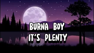 It's Plenty- Burna boy (Lyrics Video)