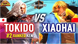 SF6 🔥 Tokido (#2 Ranked Ken) vs Xiaohai (Ken) 🔥 SF6 High Level Gameplay