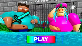 WATER NIGHTMARE MODE! HEROBRINE BARRY'S PRISON RUN! Scary OBBY Walkthrough FULL GAME #roblox #obby