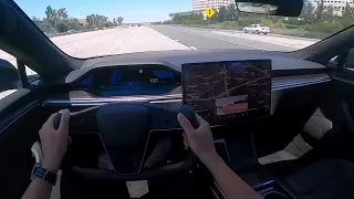 INSANE 1020HP Rocket - 2022 Tesla Model S PLAID POV Drive