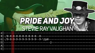 Stevie Ray Vaughan - Pride and Joy solos (Guitar lesson with TAB)