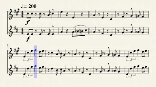 Super Mario Bros Theme Saxophone Duet arr. Joshua Moreno