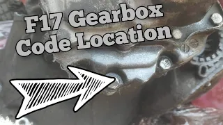 F17 GM Gearbox code number location