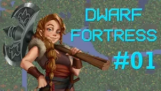 Dwarf Fortress #01 Начало. Водопад и заблудившаяся утка.