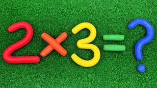 Clay Cracking ASMR video | How to clay cracking Rainbow Multiplication 2x3=? 무지개 곱하기 점토 부수기