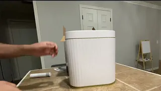 ELPHECO motion sensor trash can Unboxing