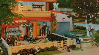 Retro 1970's Family House 🏡 | The Sims 4 - Stop Motion Speed Build (No CC)