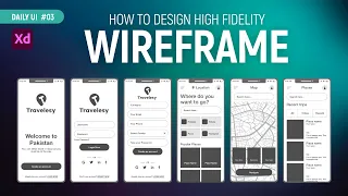How to Design High Fidelity Wireframe in Adobe XD |  Daily UI Challenge 03