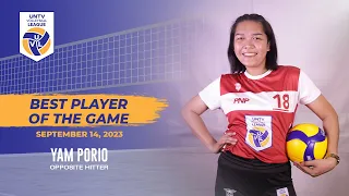 Best Player of the Game: Yam Porio of the PNP Lady Patrollers | September 14, 2023