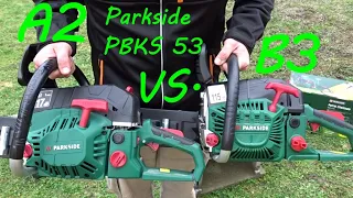 Parkside benzines láncfűrészek - PBKS 53 A2 és PBKS 53 B3 összehasonlítás :)