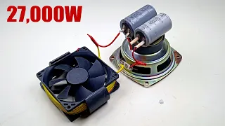 Free Electricity Generator DC 1 7volt to AC 222volt big Motor Capacitor 5KW speaker magnet  idea