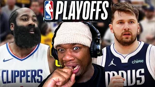 Los Angeles Clippers vs Dallas Mavericks Game 3 Round 1 Playoff Full Highlights | REACTION