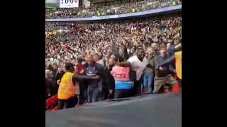 Arsenal Fans Celebrate a Goal Against Tottenham - Arsenal Memories