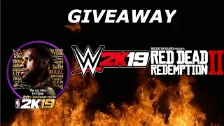 Giveaway | NBA 2K19 , WWE 2K19 , Red Dead Redemption 2