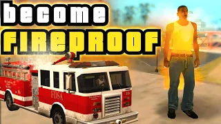 Walk On Fire! - How to make CJ fireproof in GTA San Andreas - Firefighter Mission Tutorial