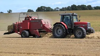 Harvest 2023 - Baling Straw with Massey Ferguson 6190 & MF 185 Baler