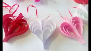 Manualidades / Diy / Adornos De Papel / Cadenas De Papel Corazones