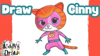 How to Draw Ginny from Superkitties
