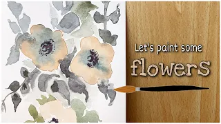 Easy Watercolor Flowers | Art Therapy | Beginner watercolor Art |