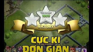 Hướng Dẫn CÁCH ĐÁNH 3 SAO THỬ THÁCH 2020 Đơn Giản - chấp spell Clash Of Clans