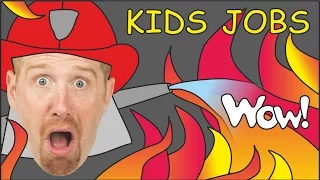 Jobs for Kids & Jobs Song from Steve and Maggie | English Stories for Kids