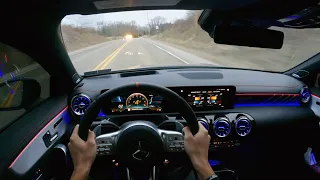 2020 CLA 45 AMG Backroads POV Drive at Night (Crazy Ambient Lighting Demonstration)