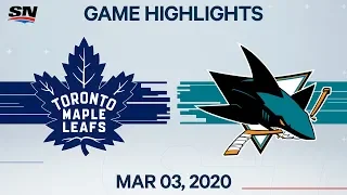 NHL Highlights | Maple Leafs vs. Sharks – Mar. 3, 2020