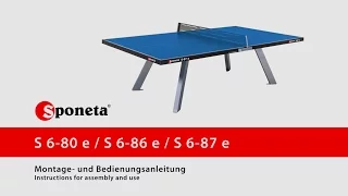 Sponeta S 6-80 / 86 / 87 e - Montageanleitung Tischtennistisch / Instructions for assembly and use