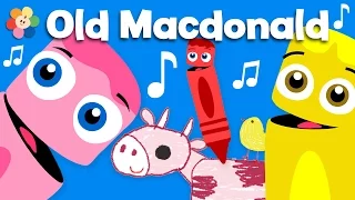 Old MacDonald with Color Crew | Nursery Rhymes for kids | Music Videos | BabyFirst TV