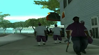 GTA San Andreas CJ kill Ryder and big smoke in the mission"pier69"