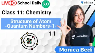 Class 11 | Structure of Atom | Lecture-11 | Quantum Numbers-1 | Unacademy Class 11&12 | Monica Bedi
