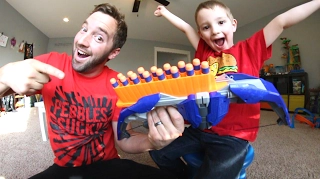 Father & Son GET RAD NERF BOW / Target Practice Time!