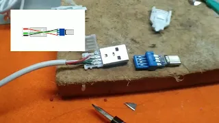 DIY USB Hub to Type C [Make USB TO Type C]