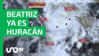 Beatriz ya es huracán categoría 1 entre Michoacán y Guerrero