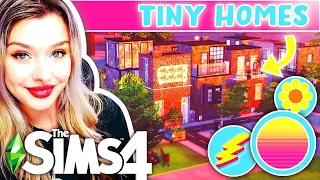 Every Tiny Home is a DIFFERENT AESTHETIC 😍 Sims 4 Build Challenge // MINI CITY BUILD 🌟