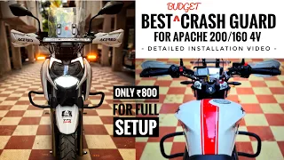 BUDGET CRASH GUARD FOR APACHE 200 AND 160 4V | TOURING MODIFICATIONS FOR TVS APACHE 200 AND 160 4V